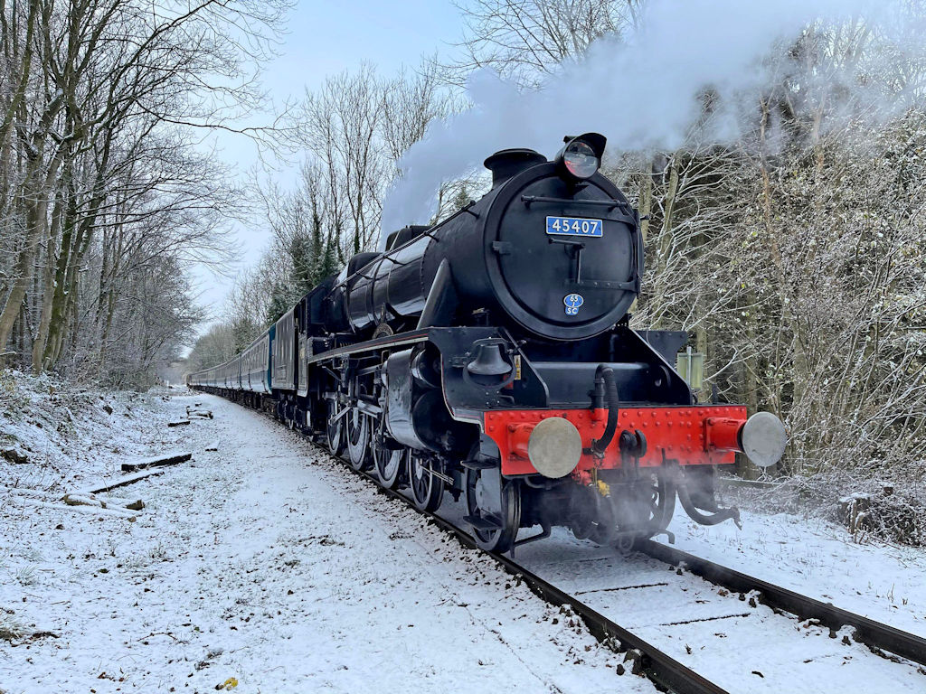 “Polar Express” train on the Wensleydale Railway