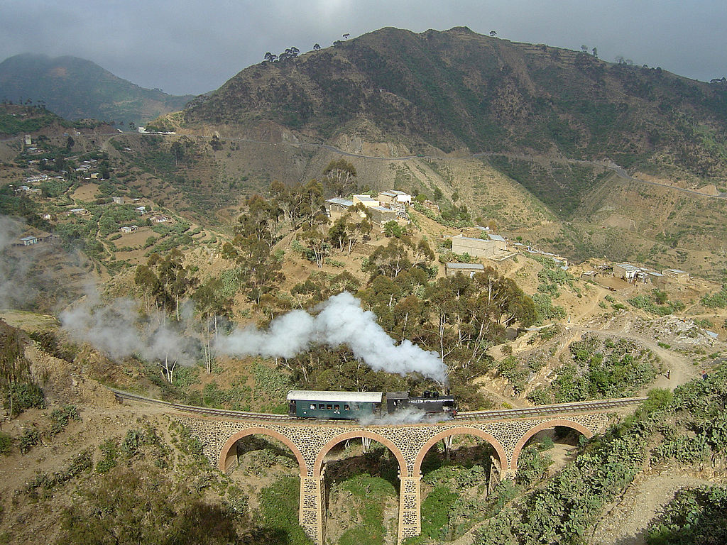 Steam Hauled Passenger Train near Asmara